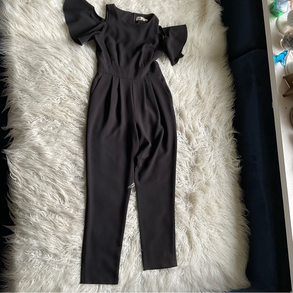 Eliza J Cold‎ Shoulder Jumpsuit Black - Picture 2 of 5